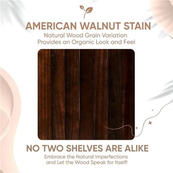 24inch Walnut Floating Shelves for Wall, High End Solid Real Wood - Picture 13 of 14